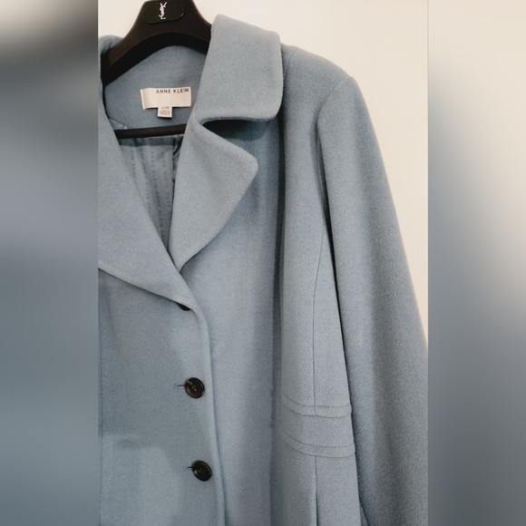 [22] NWT Anne Klein Cashmere Blend Lined Coat - Picture 6 of 11